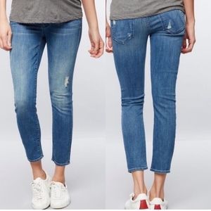 Mother The Looker Crop Maternity Jeans in Graffiti Girl Size 25